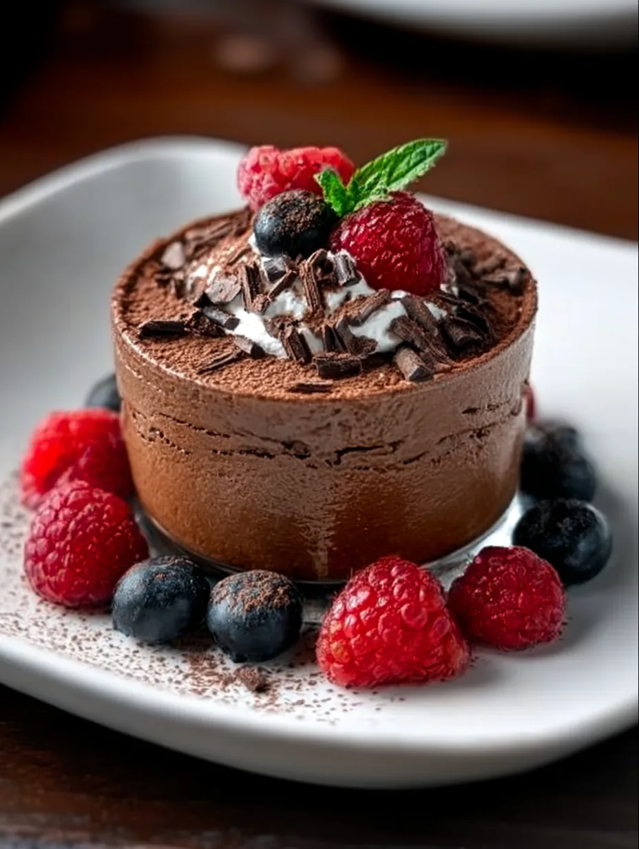 A spoonful of thick, high-fat chocolate mousse showing its dense carnivore texture.