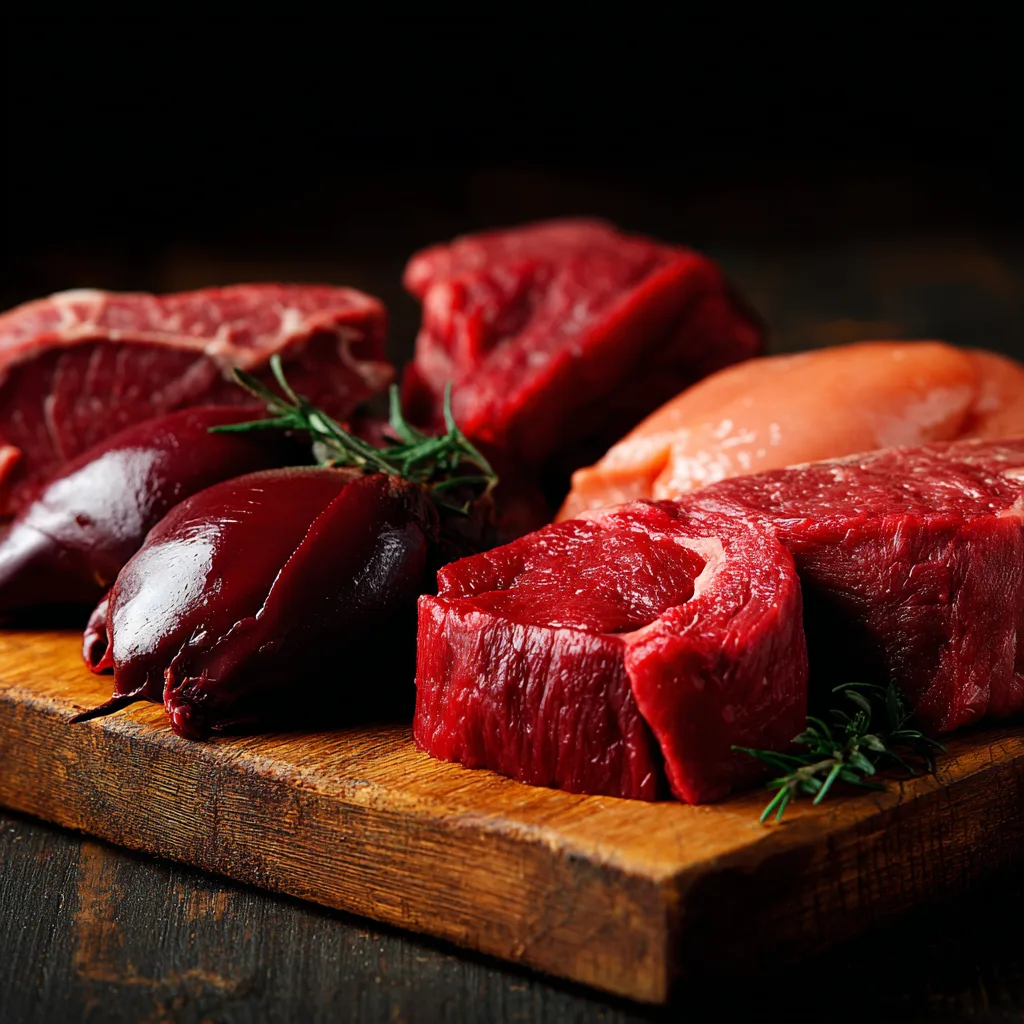 Organ meats and muscle meats side by side Best Cuts of Meat for Carnivore Diet